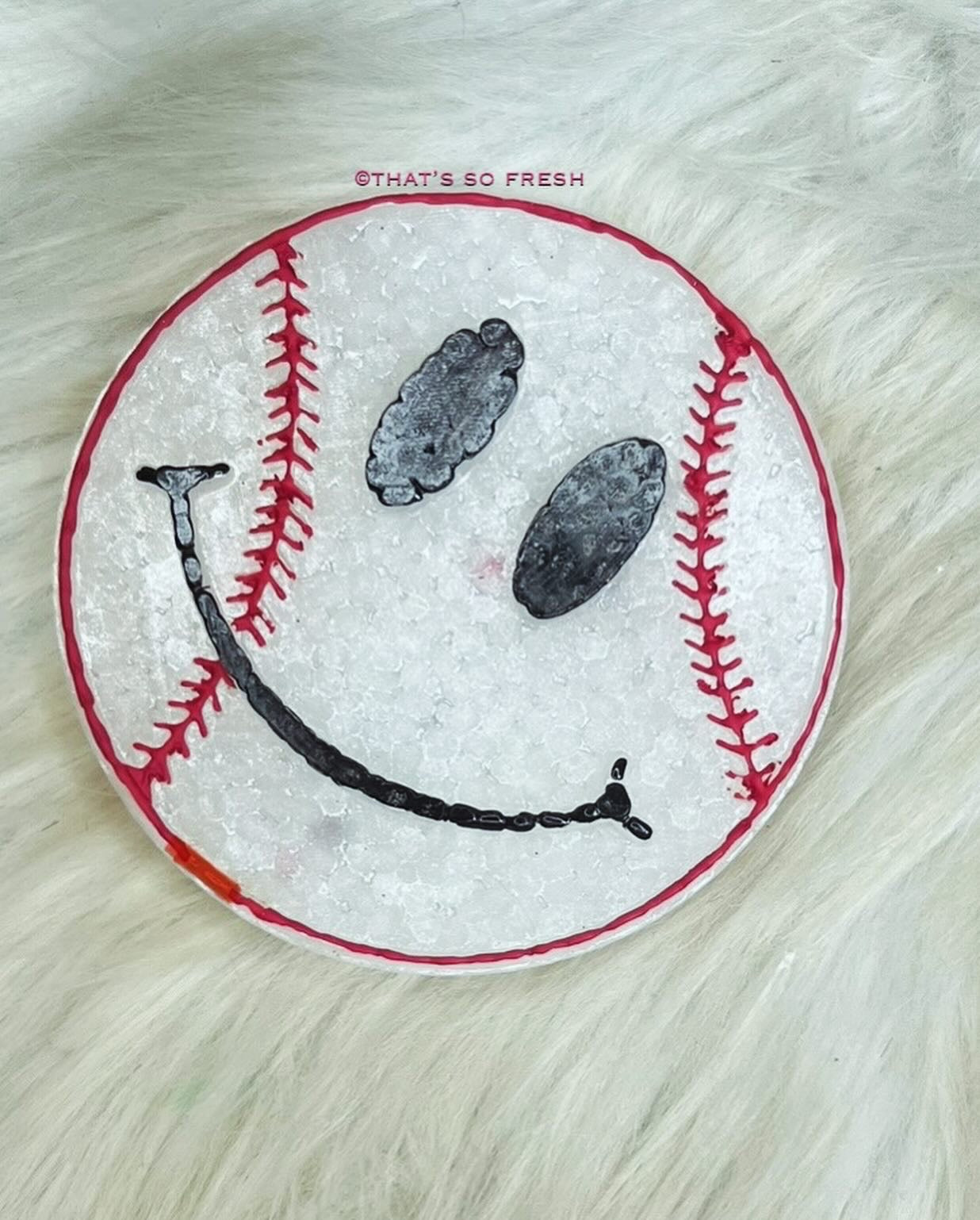 Baseball Smiley Freshie