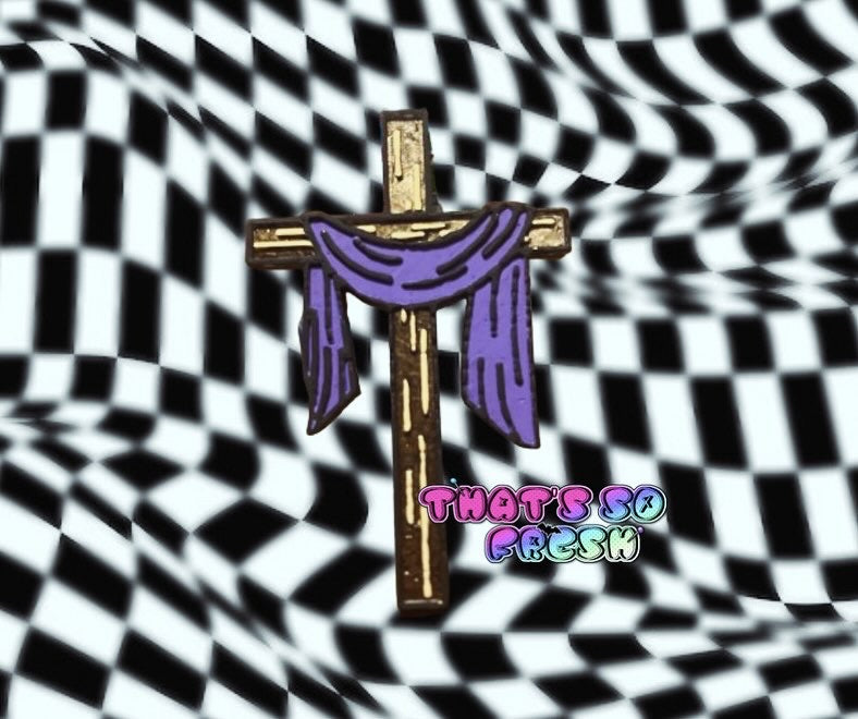 Cross With Drapery Freshie